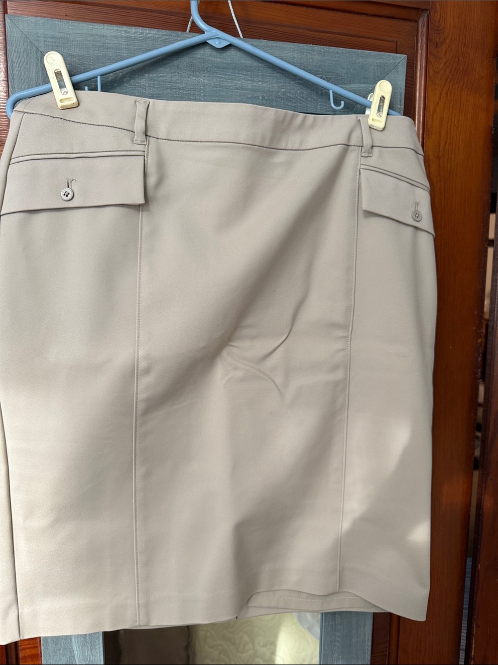 White House Black Market Tan Chino Skirt
